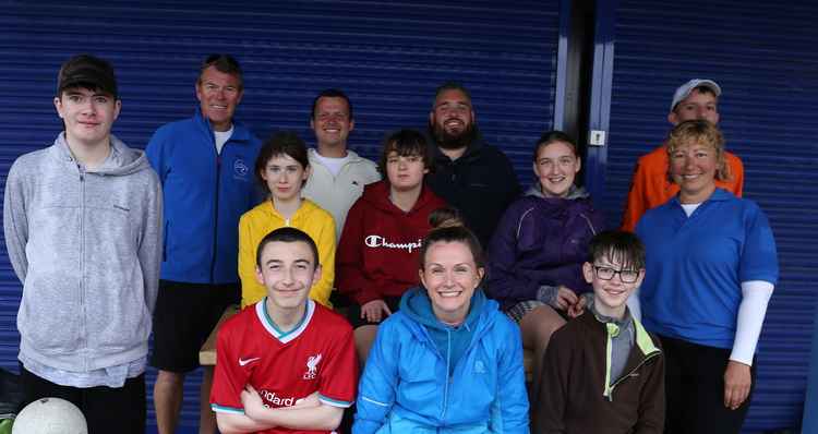 Charlie Pitcher with the youngsters and crew Pic credit: Rannoch Adventure