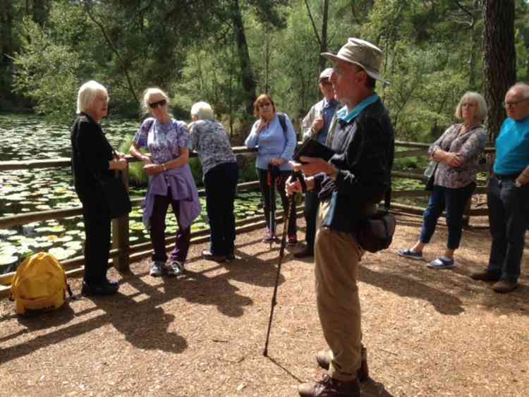 The group enjoyed a guided tour around the Bystock Pools.