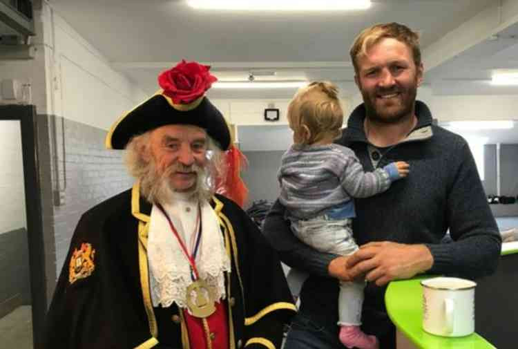 Town Cryer, Dave Retter with Cllr Nathan Hannay