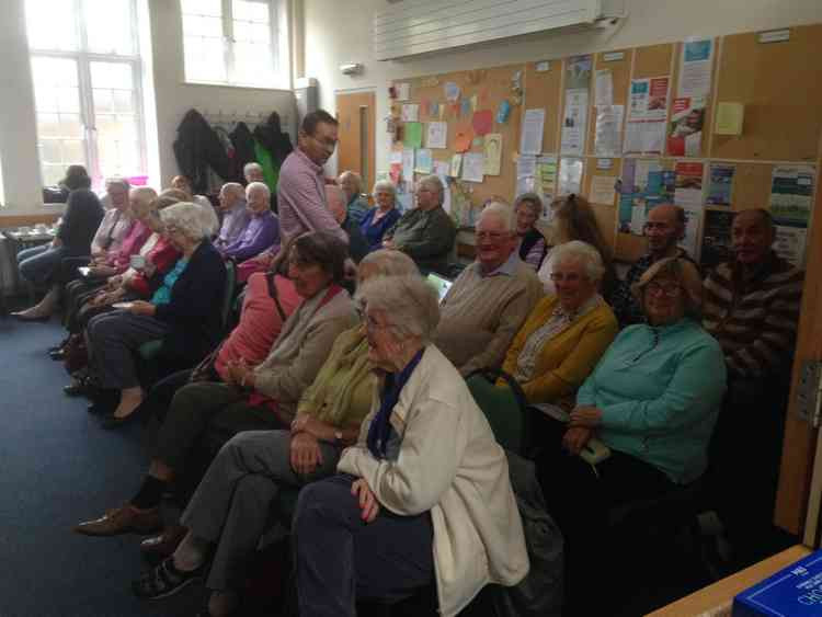 Carers enjoying Pete Youngman from AONB talk.