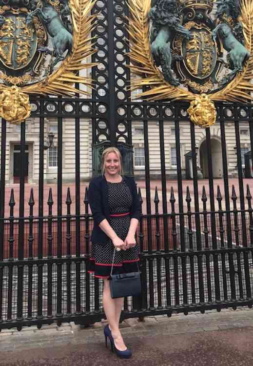 Helen Reddy at Buckingham Palace for the Royal Garden Party in May 2019.