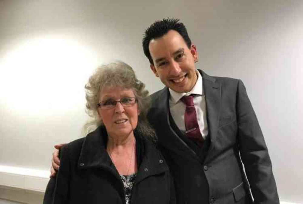 Newly co-opted member of Honiton Town Council, Luke Dolby, with his grandmother, Councillor Carol Gilson BEM.
