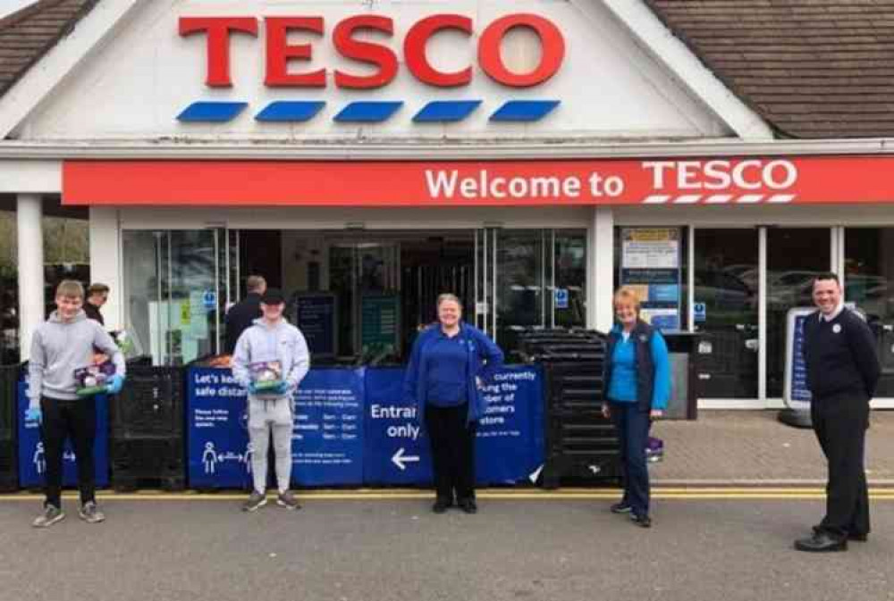 Pictured (L-R): Caleb Freemantle, Jai Freemantle, Sharon Thorne, Heather Penwarden and Cllr Duncan Sheridan-Shaw