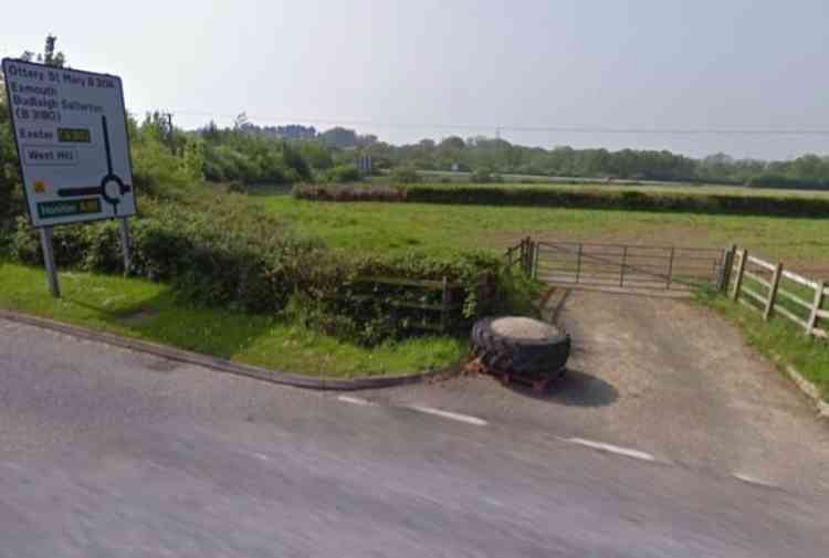 The Daisymount roundabout site with the vehicular access that is considered to mean the previous scheme has been implemented as work has begun. Image credit: Google Maps