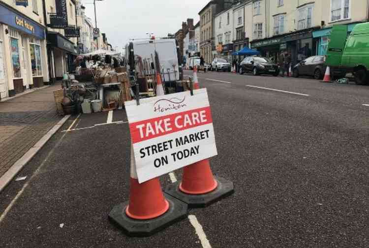 Honiton Market before the lockdown ceased trading