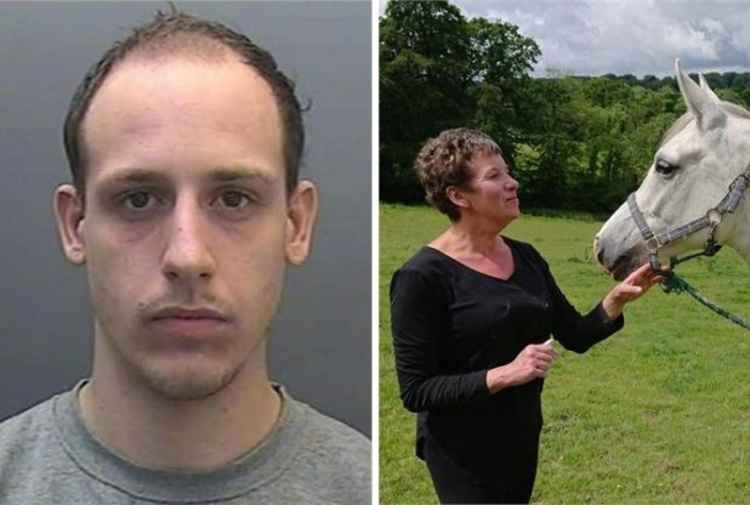 (L-R) Luigi Palmas, 27, sentenced at Exeter Crown Court and victim, Katherine Bevan