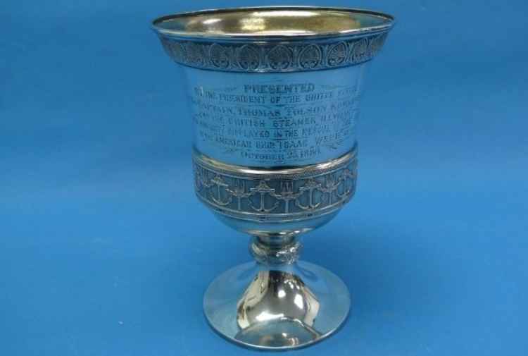 Capt. Thomas Tolson Edwards' Cup. Photo credit: Chilcotts Auctioneers