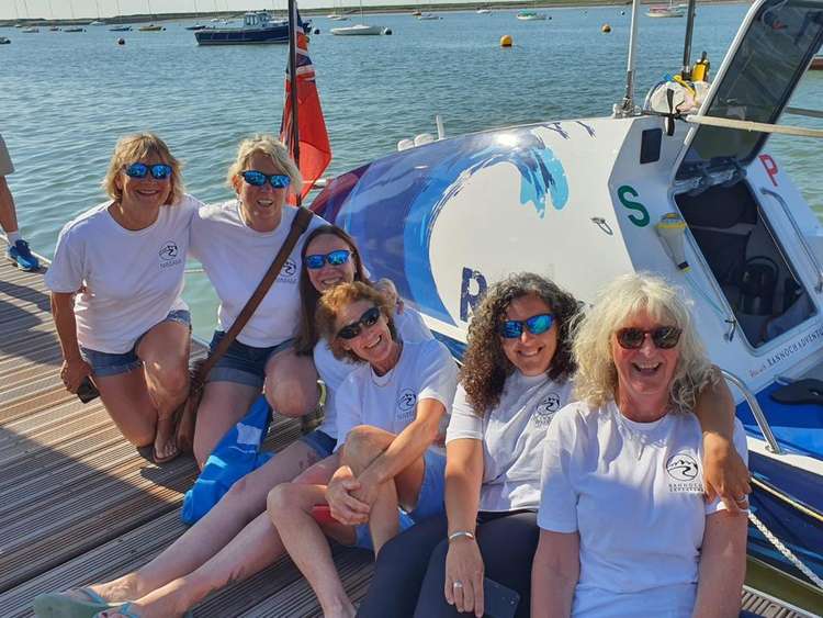 (From the left) Maldon resident Jo Fawkes, Julia Harris, Lorena Nicholls, Julie Clarke, Sam Easey, Sarah Howlett (Credit: Jo Fawkes)