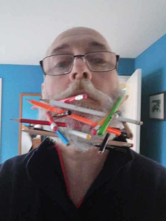 Stephen pre-shave, as the human version of Kerplunk