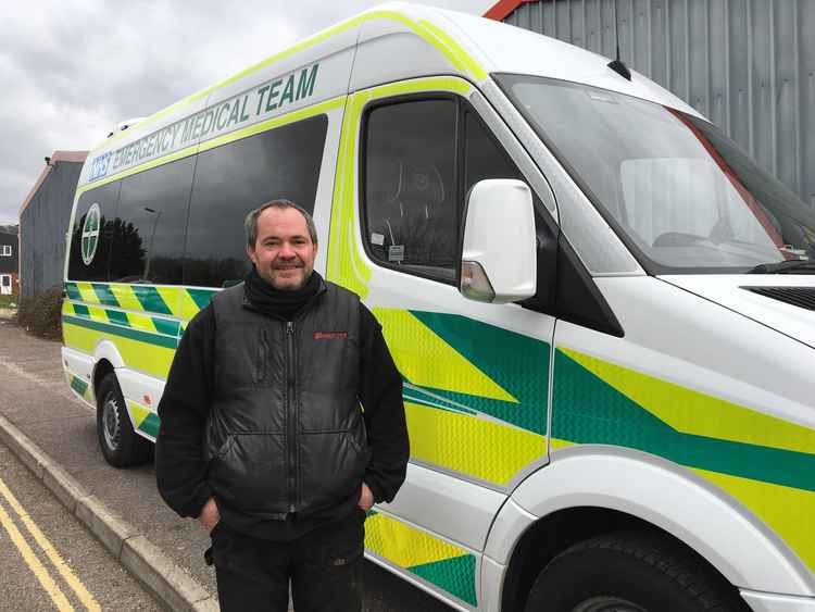 Pictured: Paul Richards, who in March 2020 created a micro flat above his Heathpark Industrial Estate garage, to keep the Devon Freewheelers on the road throughout lockdown. Photo: Devon Freewheelers