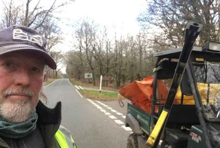 Active member of Honiton Litter Pickers, Paul Haines