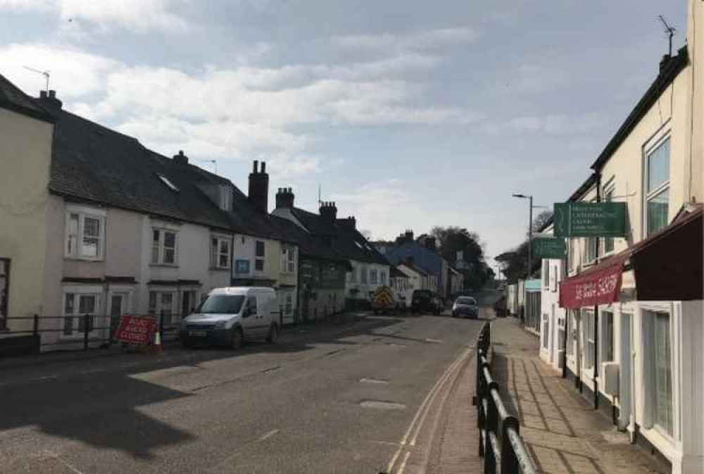 Bottom end of Honiton High Street