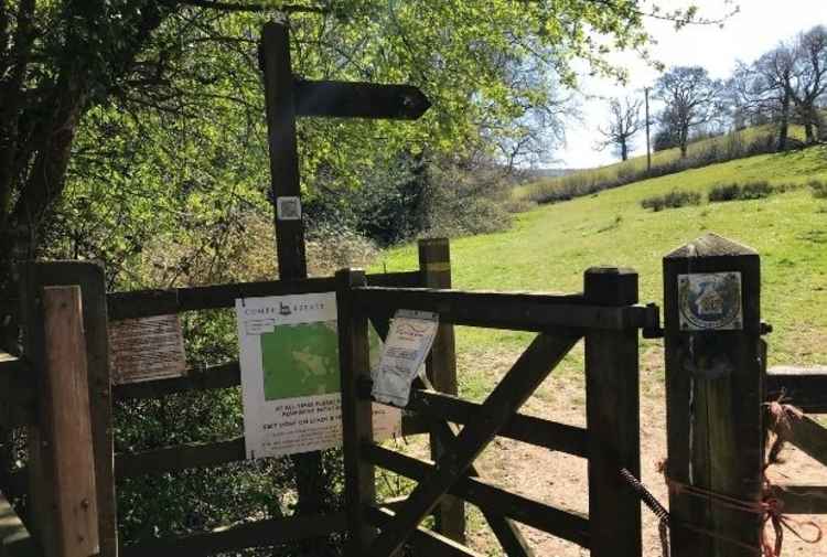 Currently the entrance gate from the road