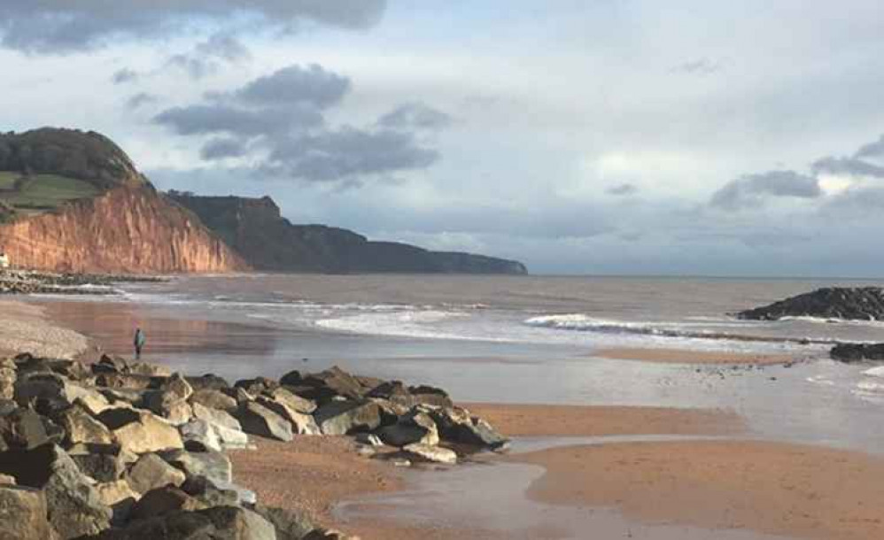 The beach at Sidmouth