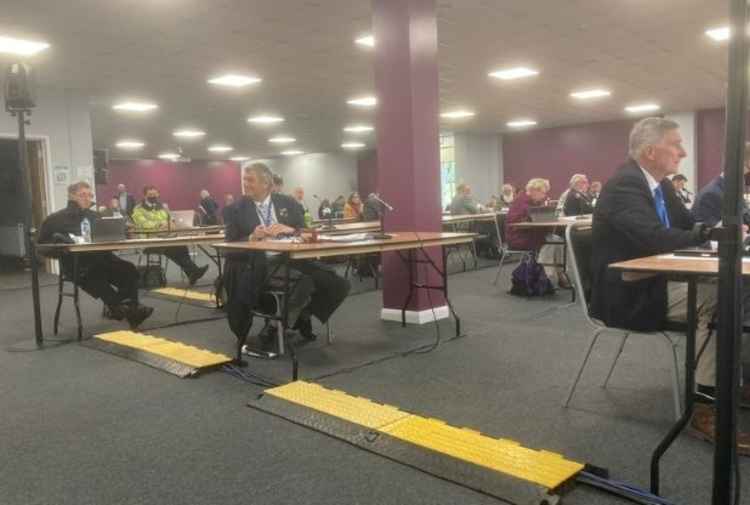 Inside the East Devon District Council meeting at Westpoint