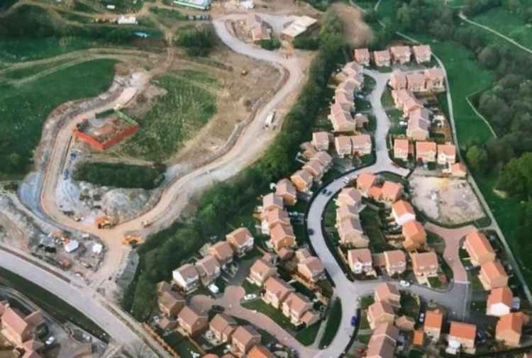 Aerial view of the Willow Walk area under construction in the 1990s. Photo: Richard Salisbury