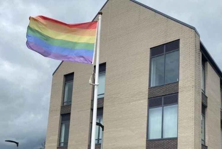 Blackdown House flies the Pride Flag