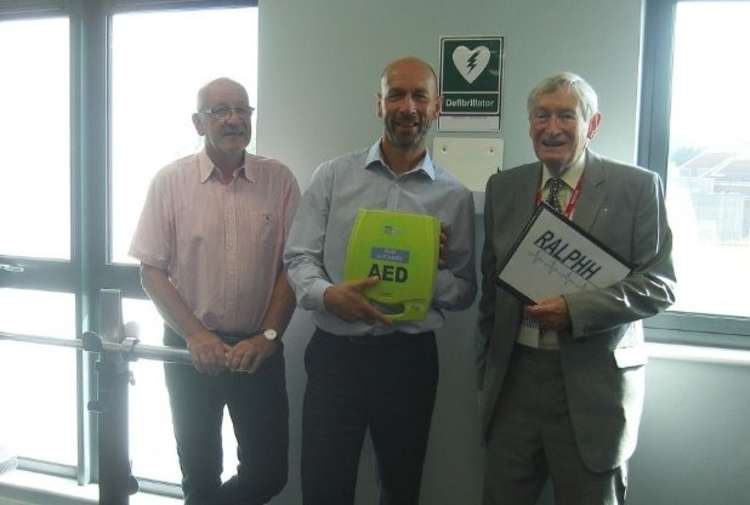 Headteacher Glenn Smith, centre, with chairman of governors Tony Smith, left, and Richard Allen from RALPHH, right