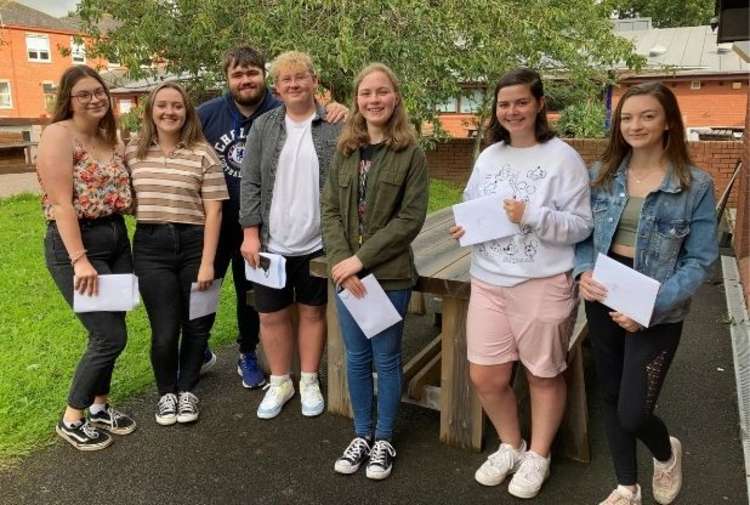 Left to right: Emily, Daisy, Arron, Ellis, Erin, Laura-Beth, Kiera