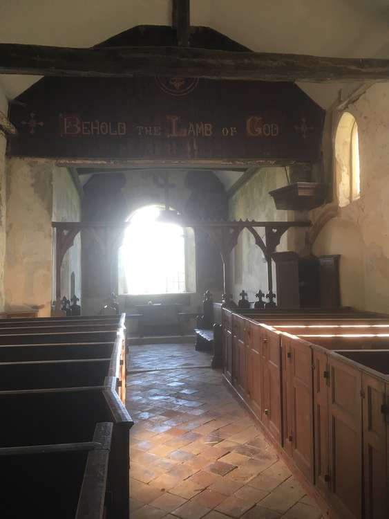 Inside St Mary's Church at Mundon