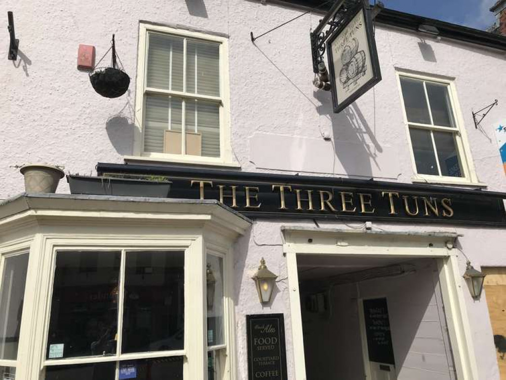 The Three Tuns pub on Honiton high street