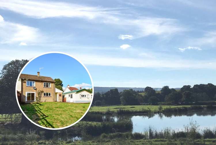 The property enjoys views over the surrounding countryside and fishing lake to the rear