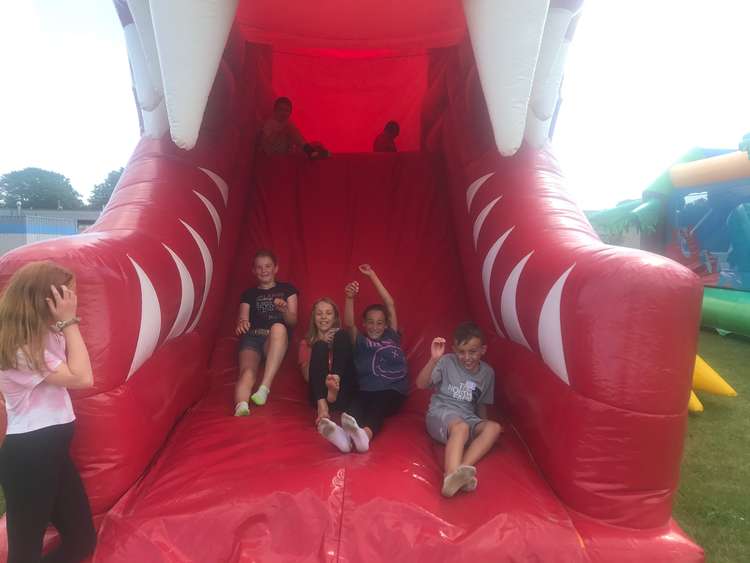 There was a bouncy castle assault course (Credit: Ormiston Rivers Academy)