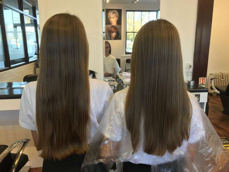 The girls had the idea to grow their hair to donate it a few years ago