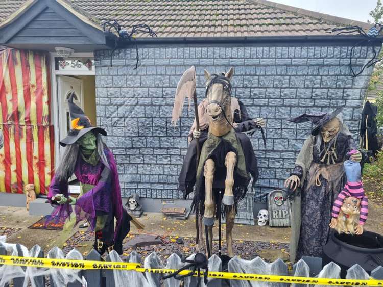 Scroll to view photos of the Joyce family's Halloween display last year (Credit: Shay Joyce)