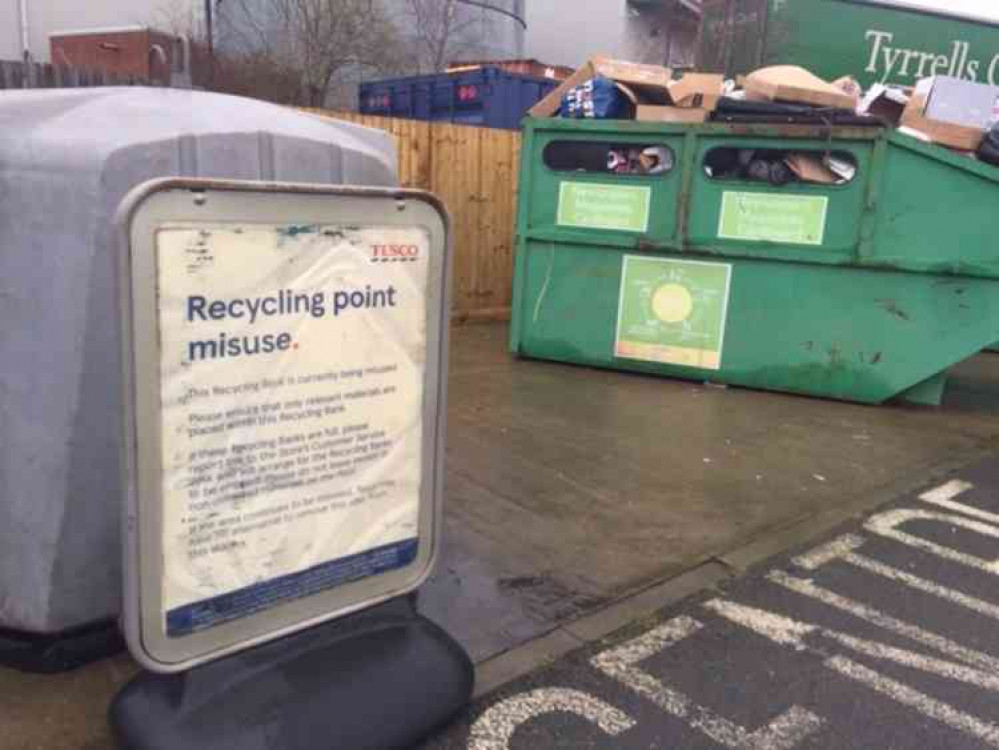 Tesco Recycling Bank in Ashby. Photo: Ashby Nub News
