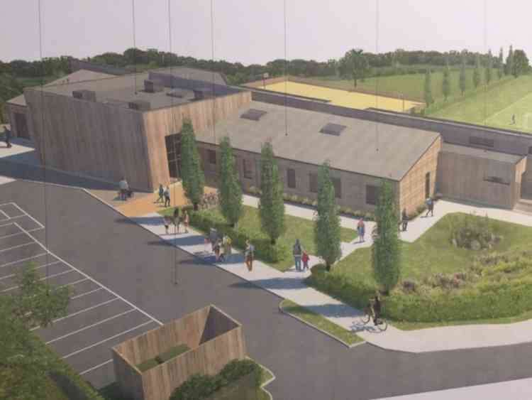 Artist's Impresson of the Planned Holywell Spring Farm Primary School in Burton Road