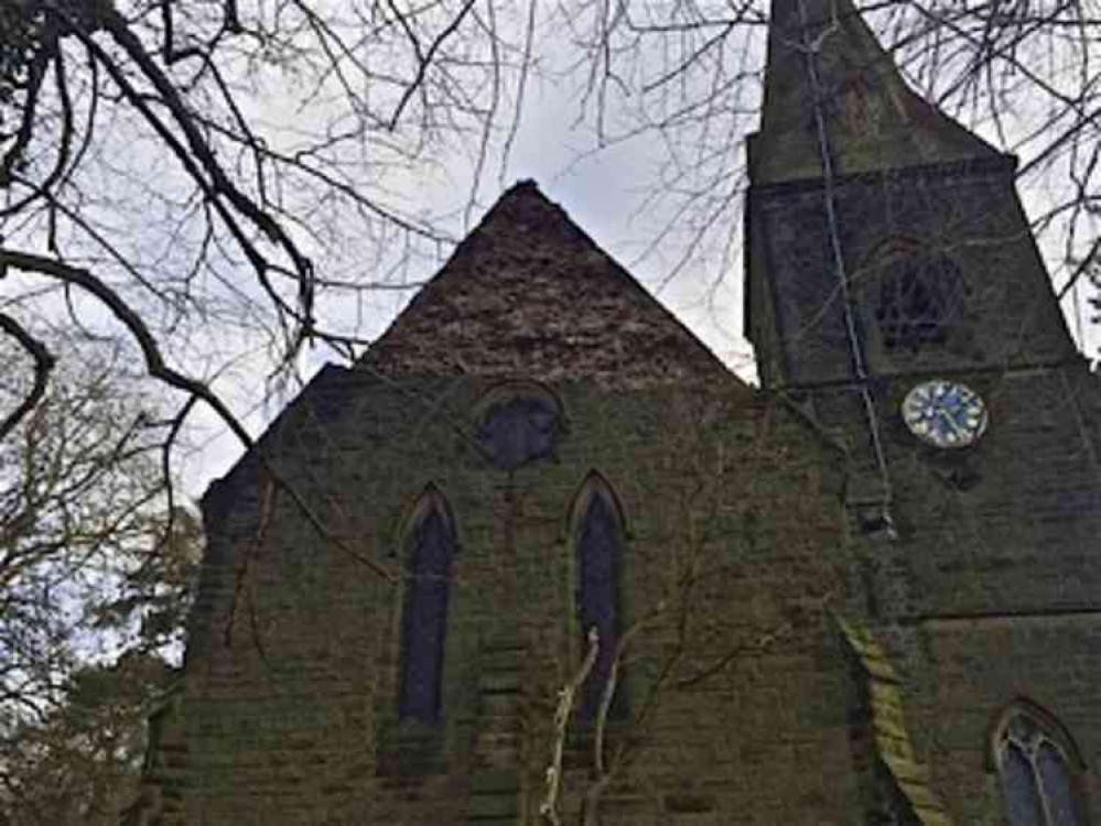 St Margaret's Church in Blackfordby which saw its gable end crumble last weekend