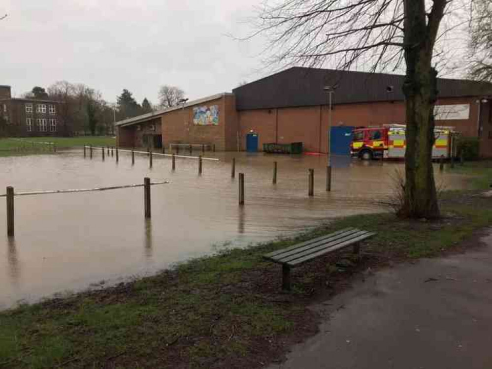 Hood Park was under water on Sunday morning... Photo: Ashby Ivanhoe FC Facebook page