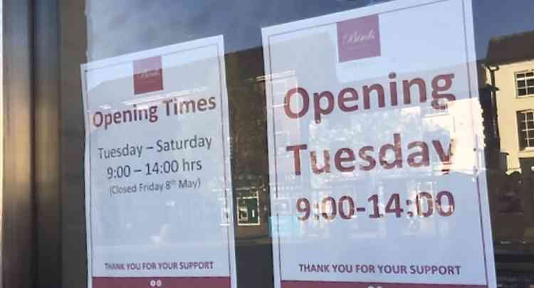 The Market Street shop will greet customers on Tuesday morning The Market Street shop will greet customers on Tuesday morning