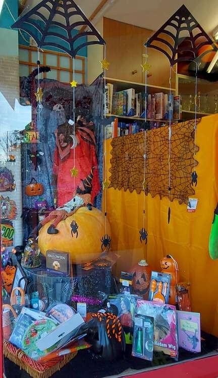 The shopfront is dressed in spooky decorations (Photo: Jade Clark)