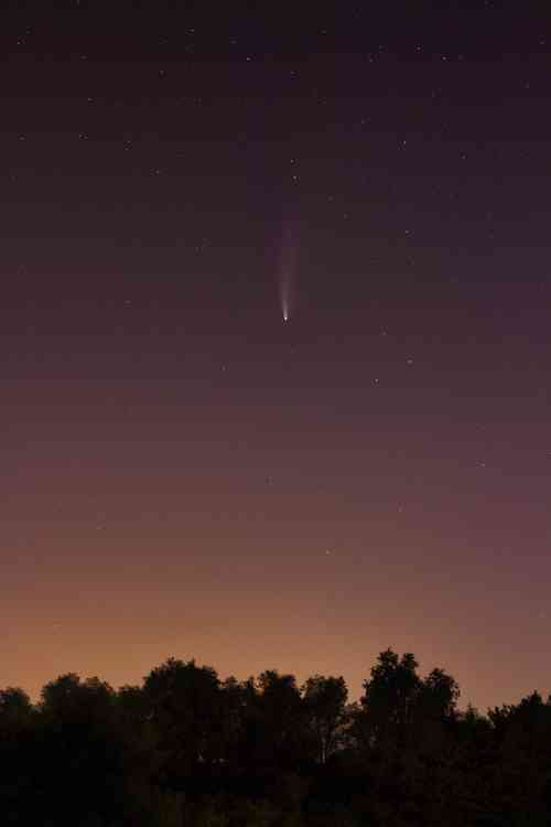 Jake also took this shot of the comet from near Ashby Castle. Photo: Jake Whitehouse-Muir