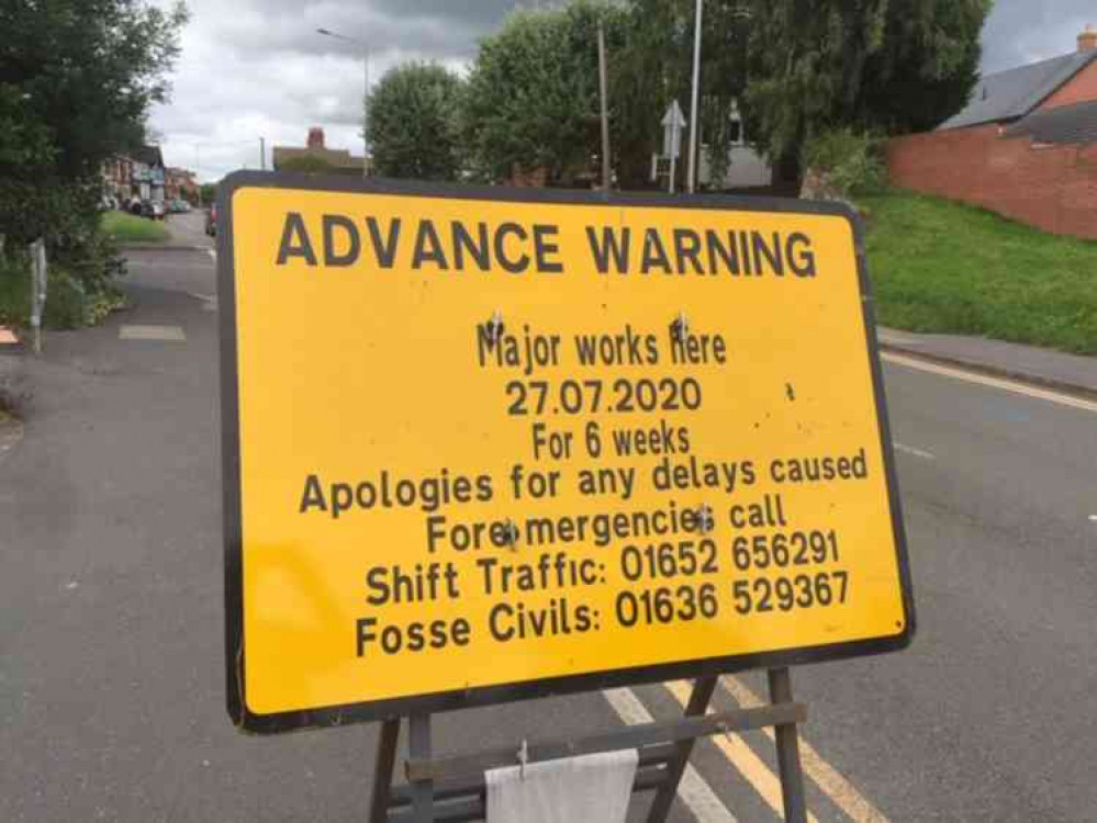 Signs have been up in Derby Road warning of six weeks' worth of distruption