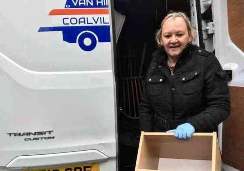 Alison Parish pictured carrying out deliveries as part of her work with Feed The Need