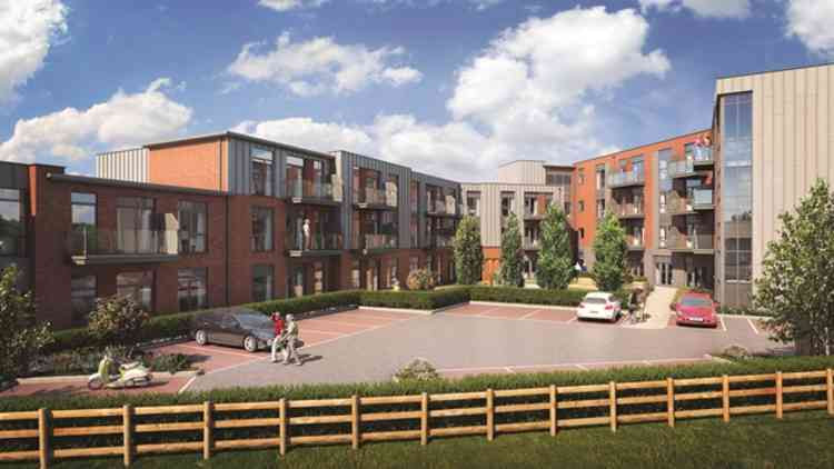 An artist's impression of the new development just off Burton Road in Ashby