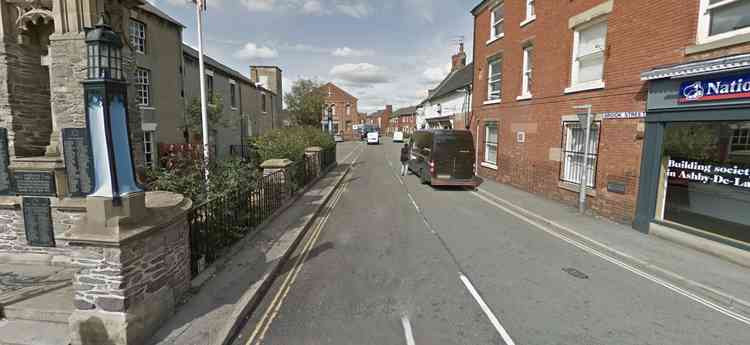 The market is planned for Brook Street in Ashby town centre: Photo: Instantstreetview.com