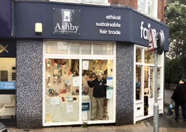 There were live models in the shop windows for Ashby Fabulous such as here at Fair 2 All
