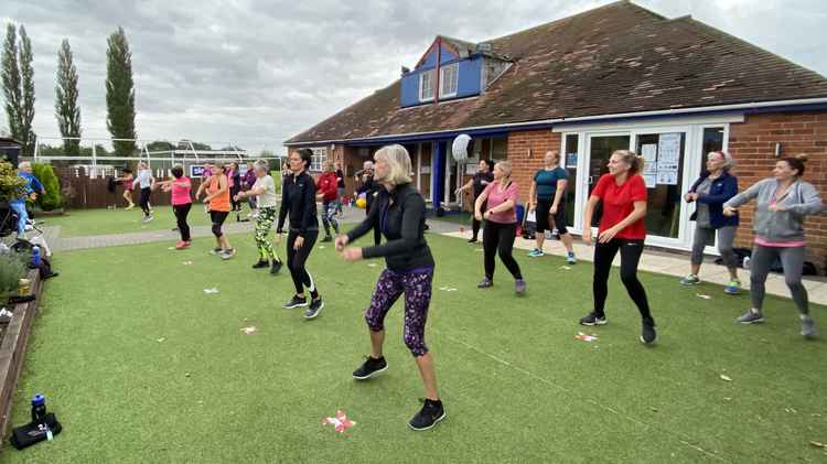 The Zumba session at Ashby Ivanhoe FC proved popular
