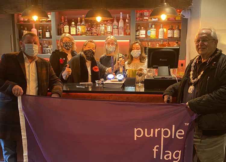 The Mayor and Mayoress with staff at The Monkey Tree