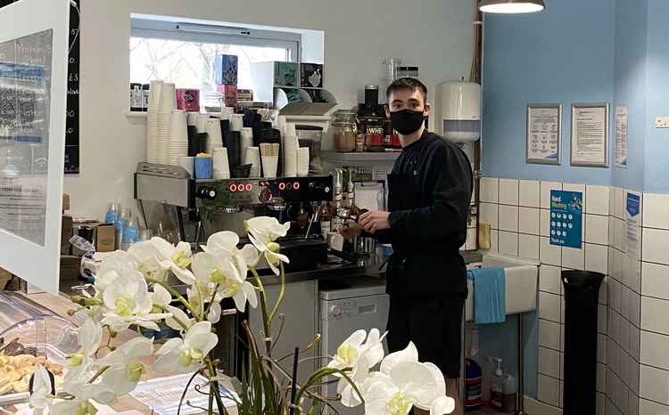 Manager Daniel Ball will be a Bluestone barista during lockdown Manager Daniel Ball will be a Bluestone barista during lockdown