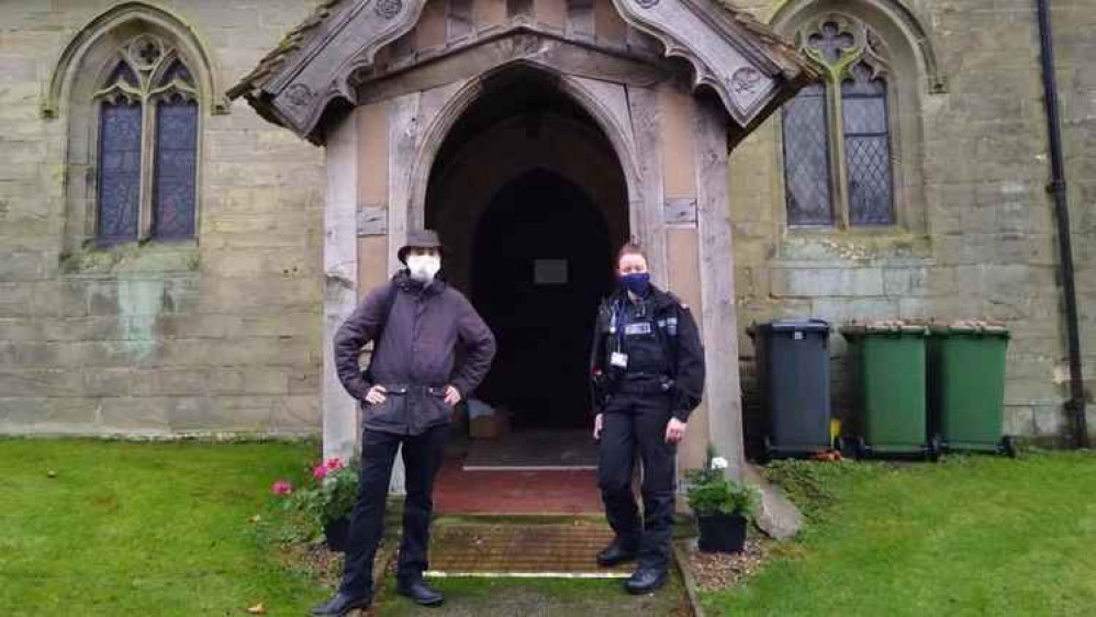 Police spoke to Rev Grice at Chilcote Church. Photo: North West Leicestershire Police