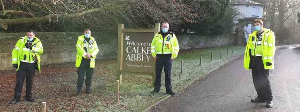 Officers on patrol at Calke Abbey today. Photo: Swadlincote SNT