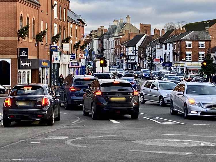 Market Street traffic looking from Kilwardby Street - one of the areas highlighted as a danger