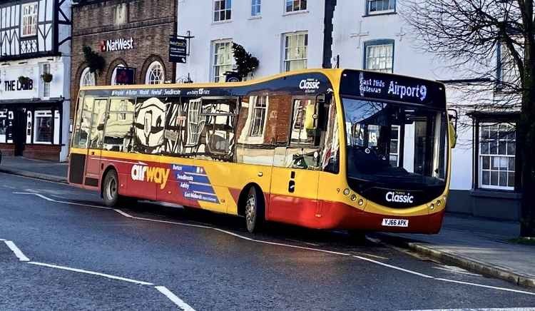 The airway 9 service in Ashby's Market Street