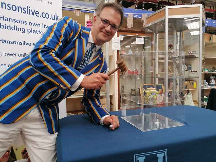 Charles Hanson after the auction of the Chinese wine ewer, which made £390,000