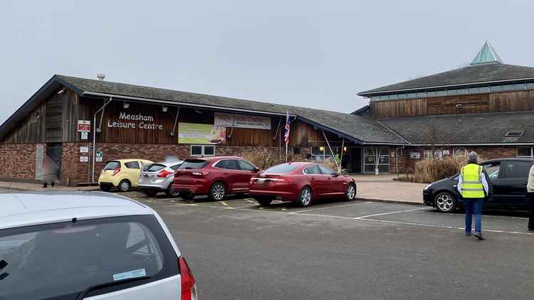 The vaccination hub at Measham Leisure Centre